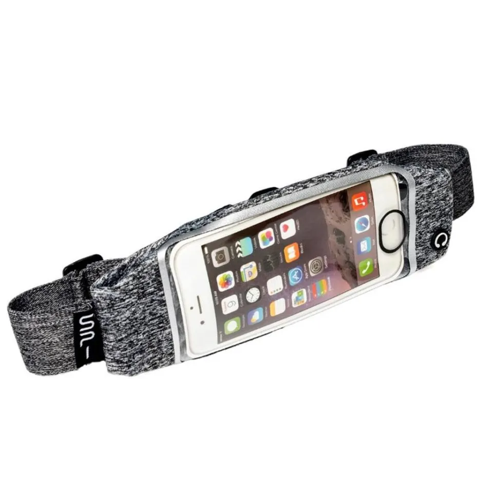 Running Belt with Window - Heather Gray /Black&Gray Zip